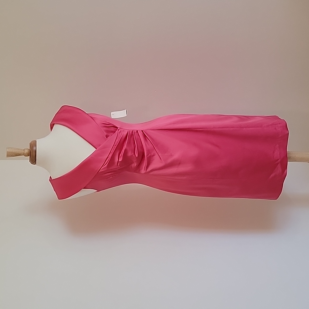 KAY UNGER NY Coral Shawl Collar Cocktail Dress Size: 8